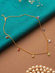 925 Sterling Silver Gold Plated Chakra Necklace for Women