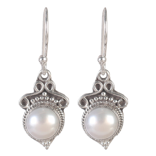 925 Sterling Silver Pearl Earrings for Women | Classic Pearl Jewelry | Handcrafted Elegant Gift
