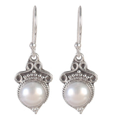 925 Sterling Silver Pearl Earrings for Women | Classic Pearl Jewelry | Handcrafted Elegant Gift