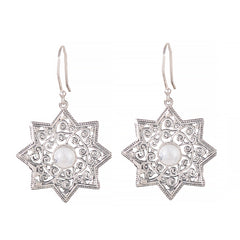 925 Sterling Silver Moonstone Gemstone Earrings for Women | Ethereal Boho Jewelry
