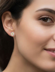 925 Sterling Silver Citrine Earrings for Women | Gemstone Earrings | Handmade Silver Jewelry | Elegant Daily Wear Gift