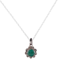 925 Sterling Silver Emerald Pendant with 18" Chain for Women | Sky Blue Gemstone Jewelry | Luxury Party Wear