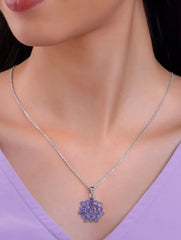 925 Sterling Silver Amethyst Pendant Handmade Gemstone Necklace for Women Elegant Jewelry Gift