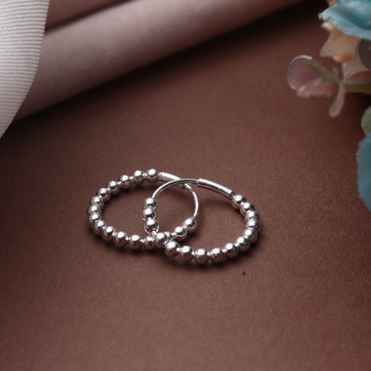 Fusionari 925 Sterling Silver Earrings for Women | Classic White Minimal Design | Handcrafted Luxury Gift