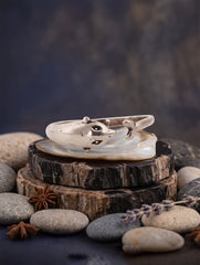 925 Sterling Silver Dolphin Design Adjustable Open Ring for Women