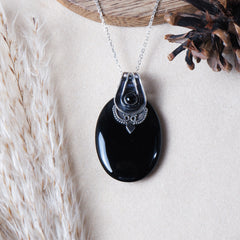 925 Sterling Silver Black Onyx Pendant for Women | Gemstone Pendant | Handmade Silver Jewelry | Elegant Daily Wear Gift