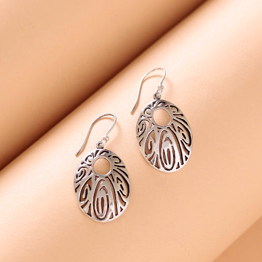 Fusionari 925 Sterling Silver Earrings | Handmade Minimalist Jewelry | Elegant Timeless Design | Size 3.9x1.9 cm | One Pair