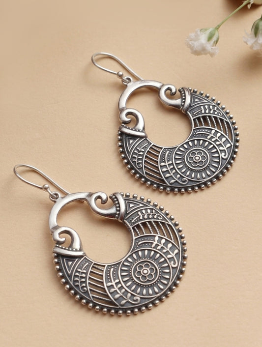 925 Sterling Silver Earrings for Women | Handmade Silver Jewelry | Elegant Daily Wear Gift