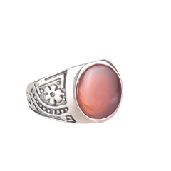 Fusionari 925 Sterling Silver Carnelian Ring for Women | Handmade Timeless Jewelry | Unique Healing Crystal Design | One Piece