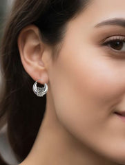 925 Sterling Silver Earrings for Women | Handmade Silver Jewelry | Elegant Daily Wear Gift