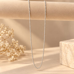 925 Sterling Silver Ball Chain with Spring Lock