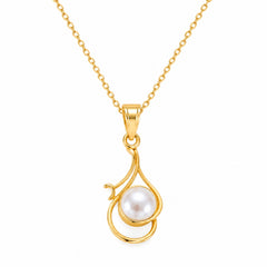 Oviya – Pearl Gold Plated Pendant