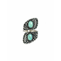 925 Silver Ring Turquoise Oval Gemstone Cabochon Bezel Setting