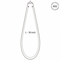 925 Sterling Silver Snake Chain with Spring Lock