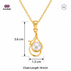 Oviya – Pearl Gold Plated Pendant