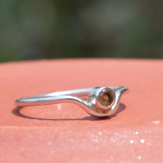 925 Sterling Silver Citrine Ring for Women Handmade Gemstone Ring Adjustable Statement Jewelry Birthday Gift