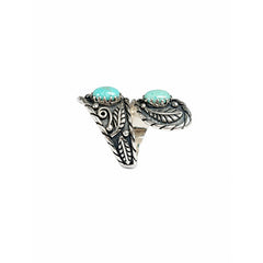 925 Silver Ring Turquoise Oval Gemstone Cabochon Bezel Setting