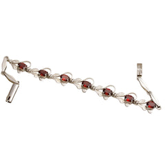 Malati – Garnet Leaf Link Bracelet