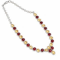 Chitrali – Garnet Citrine Necklace