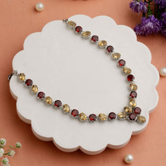Chitrali – Garnet Citrine Necklace