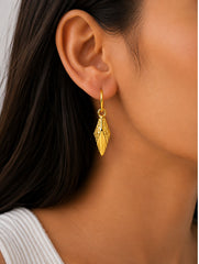 925 Sterling Silver Large Hoop Earrings for Women, Detailed Textured Design