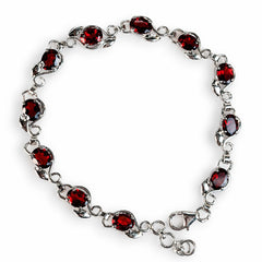 Manjari - Garnet Link Bracelet