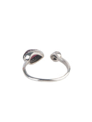 925 Sterling Silver Garnet Ring for Women Handmade Gemstone Ring Adjustable Statement Jewelry Birthday Gift
