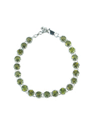 925 Sterling Silver Peridot Bracelet for Women Handmade Gemstone Bracelet Elegant Jewelry Gift for Her