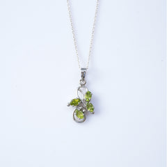 925 Sterling Silver Peridot Pendant for Women | Gemstone Pendant | Handmade Silver Jewelry | Elegant Daily Wear Gift