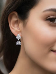 925 Sterling Silver Earrings for Women | Handmade Silver Jewelry | Elegant Daily Wear Gift