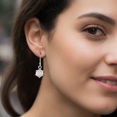 925 Sterling Silver Moonstone Earrings for Women | Authentic Silver Jewelry | Handcrafted Elegant Gift