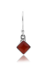 Fusionari 925 Sterling Silver Carnelian Earrings for Women | Orange Gemstone Jewelry | Handcrafted Designer Gift