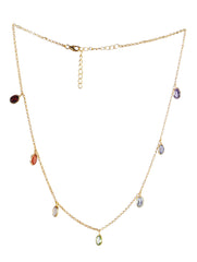 925 Sterling Silver Gold Plated Chakra Necklace for Women