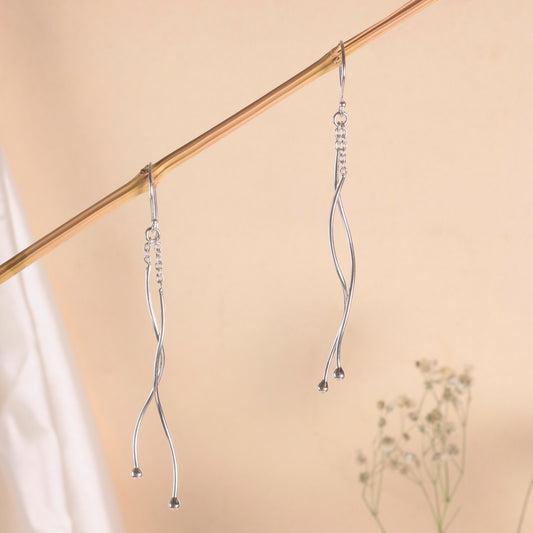 925 Sterling Silver Plain Silver Earrings for Women | Authentic Silver Jewelry | Handcrafted Elegant Gift
