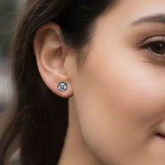 925 Sterling Silver AD Zircon Eartops for Women | Authentic Silver Jewelry | Handcrafted Elegant Gift