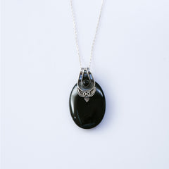 925 Sterling Silver Black Onyx Pendant for Women | Gemstone Pendant | Handmade Silver Jewelry | Elegant Daily Wear Gift