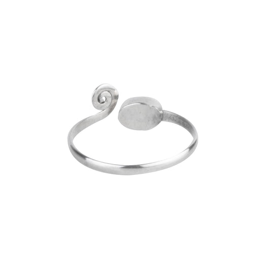 Fusionari 925 Sterling Silver Garnet Toe Ring for Women | Adjustable Red Gemstone Toe Ring | Minimal Jewelry