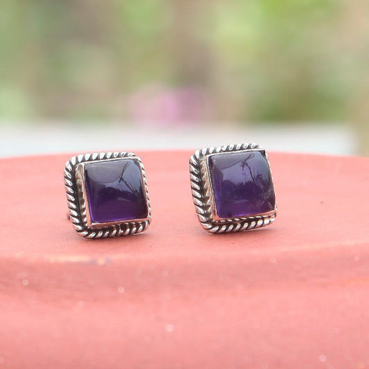 925 Sterling Silver Amethyst Earrings for Women | Healing Jewelry for Women