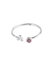 925 Sterling Silver Ruby Ring for Women Handmade Gemstone Ring Adjustable Statement Jewelry Birthday Gift