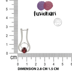 Aabha – Garnet Silver Pendant