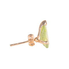 925 Sterling Silver Gold Plated Peridot Earrings for Women | Natural Peridot Gemstone Jewelry | Elegant Gift