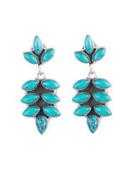 925 Sterling Silver Turquoise Earrings for Women | Gemstone Earrings | Handmade Silver Jewelry | Elegant Daily Wear Gift
