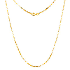 925 Sterling Silver 2.5 Micron Gold Plated Chain  18" for Women | Classic Handmade Gold Finish Jewelry