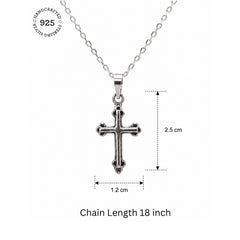 925 Sterling Silver Cross Charm Minimalist Pendant