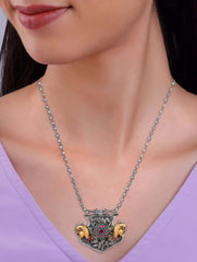 925 Sterling Silver Multistone Necklace for Women Handmade Gemstone Jewelry Elegant Gift