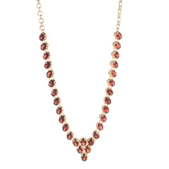 925 Sterling Silver Garnet Pendant Necklace with 18" Chain for Women | Gemstone Jewelry | Wedding Party Wear Gift for Her