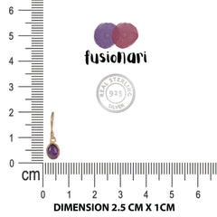 925 Sterling Silver Gold Plated Amethyst Earrings for Women | Natural Gemstone Jewelry | Handcrafted Elegant Gift