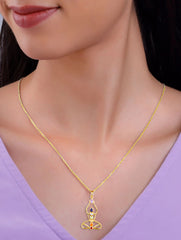 925 Sterling Silver Gold Plated Chakra Pendant for Women | Gemstone Pendant | Handmade Jewelry | Elegant Daily Wear Gift