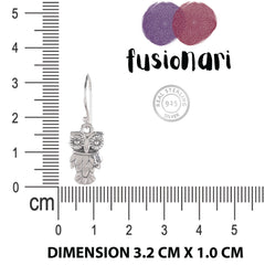 Fusionari 925 Sterling Silver Earrings | Handmade Minimalist Jewelry | Elegant Timeless Design | Size 3.2x1.0 cm | One Pair