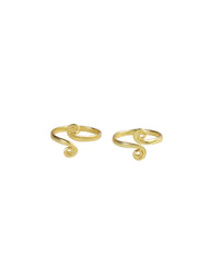 925 Sterling Silver Gold Plated Toe Ring for Women | Handmade Silver Jewelry | Elegant Daily Wear Gift